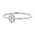 thumbnail image 2 of 14K White Gold Tear Drop Diamond Ring, 2 of 5