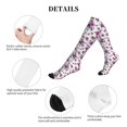 thumbnail image 5 of Lsque Violets Flowers Pattern Sport Compression Socks for Men & Women 15-20 mmHg Knee High Nurse Pregnant Running Medical and Travel Athletic, 5 of 6
