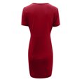 thumbnail image 5 of B91xZ Robes de Soleil pour Femmes Robe d'Été à Manches Courtes Col Rond Décontracté Plissé Swing Midi Robes avec Poches,A XL, 5 of 5
