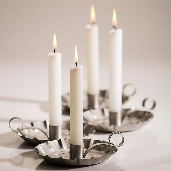 6" White Dripless Candles (Pack of 2)