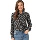 thumbnail image 1 of CamiFloral Con Botones Y BluDe ManLarCon Cuello En PunPaMujer Negro1 XL, 1 of 6