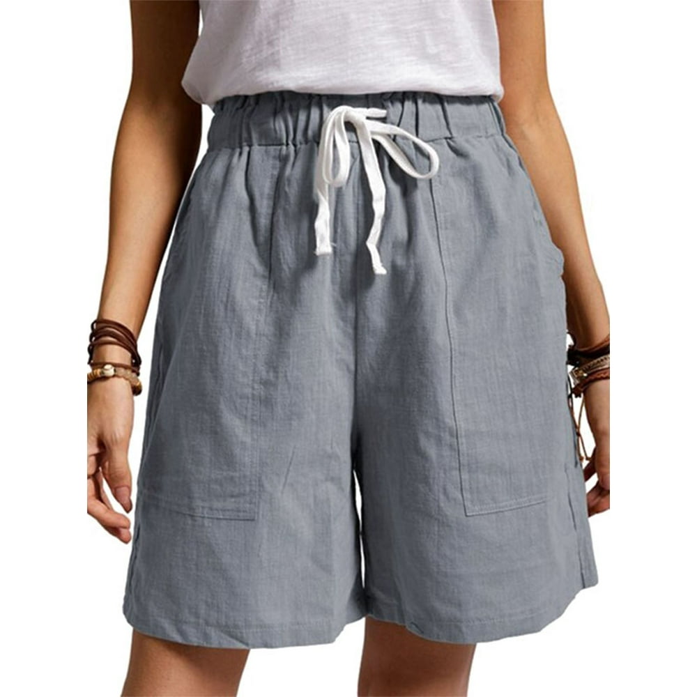 wide leg bermuda shorts women
