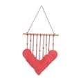thumbnail image 2 of Tapiz tejido de hojas, borlas de hojas, macramé bohemio, arte de pared colgante, decoración rosa, decoración de pared para dormitorio de boda, sala de, 2 of 8