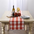 thumbnail image 3 of Contemporary Home Living Buffalo Check Cotton Table Runner - 108" - Burnt Orange and White, 3 of 3