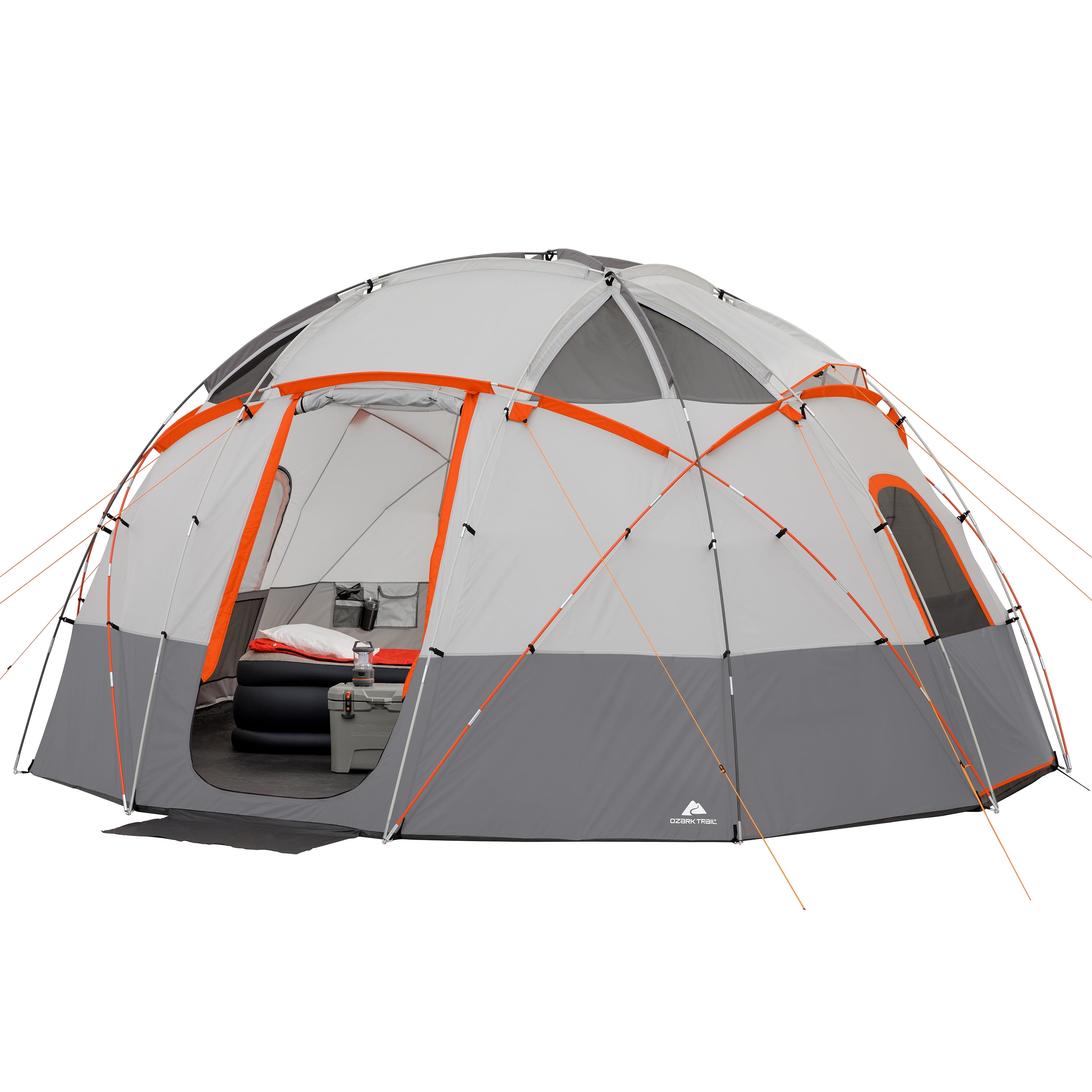 Sleeps 12 Outdoor Camping Hiking Sleep New Ozark Trail 16' X 16' Sphere Tent 