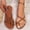 Brown, variant on ATENAR Women Sandals Fashion Solid Color Sandals for Women Outdoor Shoes Women White 9