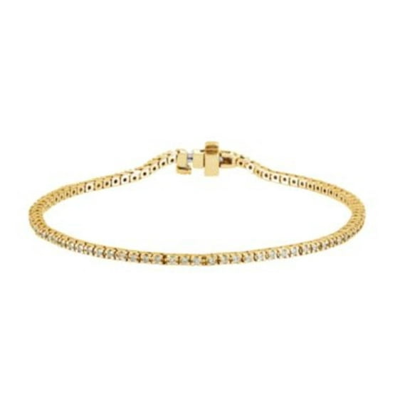 1 ct tw Diamond Tennis Bracelet 7 1/4" in 14k Yellow Gold