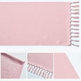 thumbnail image 6 of Ksopiavobs Blush Pink Tassel Table Runner, Linen Blend Rustic Farmhouse Style Kitchen Table Decoration Holiday Wedding Party Dinning Decor 13x90 Inch, 6 of 6