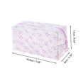 thumbnail image 2 of Unique Bargains 1 Pc Women Floral Pillow Shape Makeup Bag for Travel Vacation Purple Polyester, 2 of 4