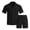 hgg394-Black, variant on Yaoyar Mens Two Piece Outfit Comfortable Tracksuit Drawstring Fashional Casual Short Sleeve Button Down Summer Outfits