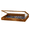 Blue Felt, variant on Trade Show Display Case Portable (Walnut) - Acrylic Sides