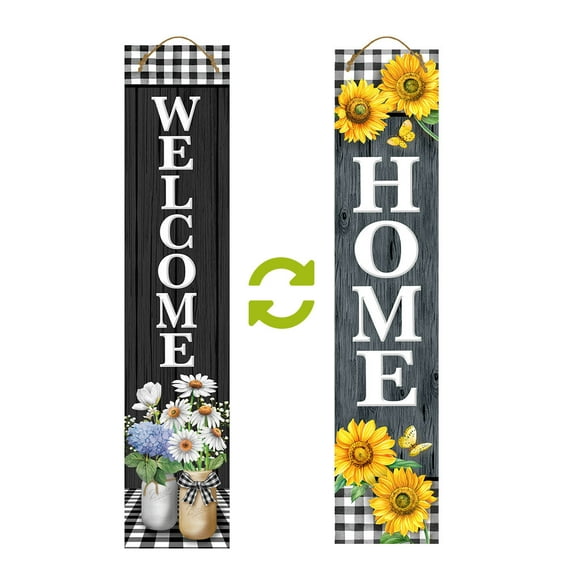 Briarwood Lane Farmhouse Flowers Pine Reversible Porch Leaner