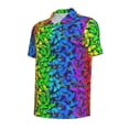 thumbnail image 2 of Rocae Multicolored Butterflies for Men's Short Sleeve Polo Shirt, Quick Drying Performance Moisture Wicking Sports Men's Golf Shirt 3X-Large, 2 of 9