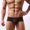 Coffee, variant on Men's Cotton Double Thong Boxer Briefs, Soft Breathable Bodybuilding Pouch Underwear Stretchy Athletic Trunks Comfortable Shorts for Gym and Daily Wear
