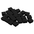 thumbnail image 5 of 24 Pcs 30mm x 30mm Plastic Ribbed Square End Tube Insert Black, 5 of 8