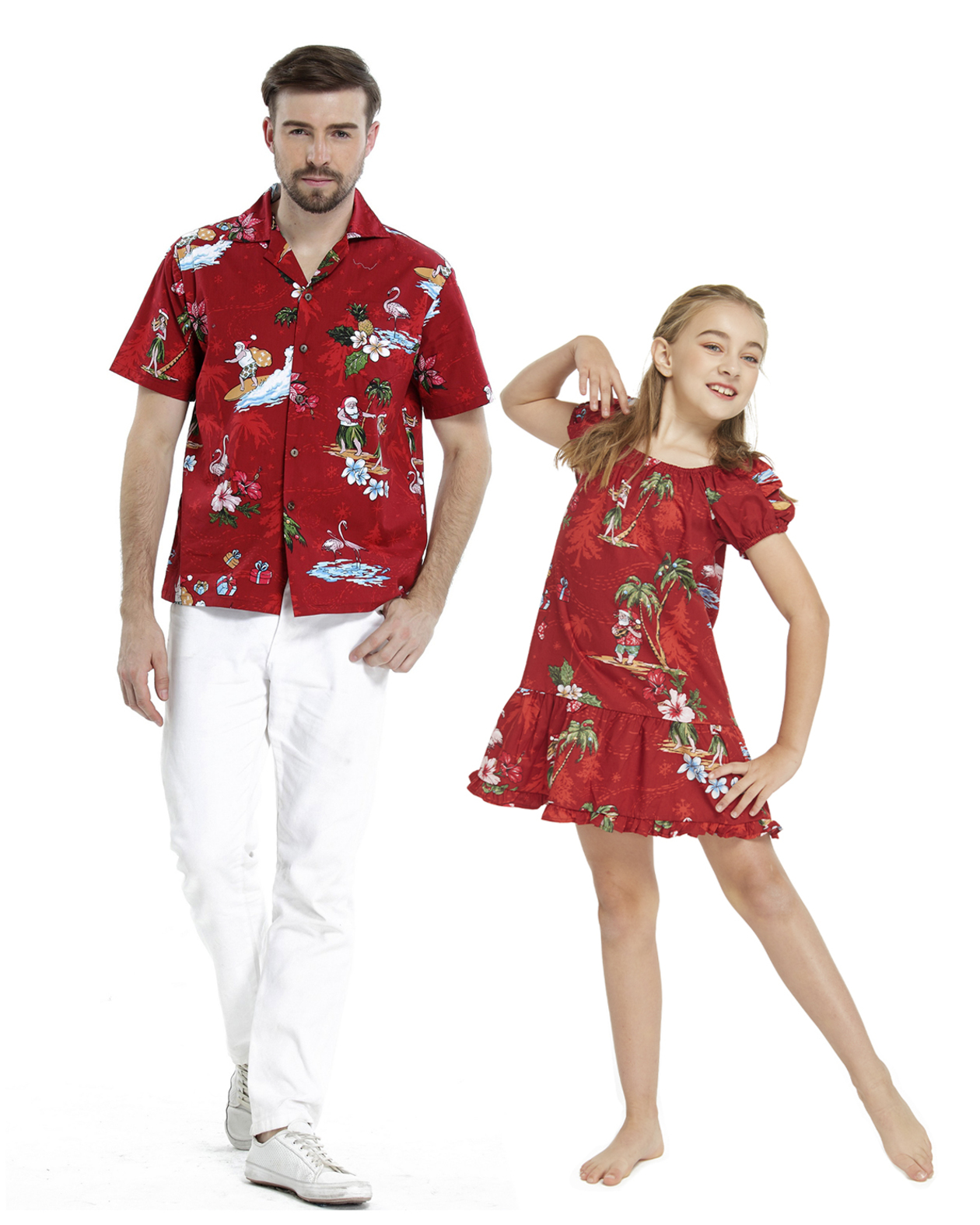 Matching Father Daughter Hawaiian Luau 