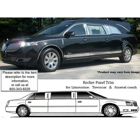 Stainless Rocker Panel Trim 8Pc Fits 2010-2020 Lincoln MKT TH50675 QAA