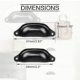 thumbnail image 6 of Unique Bargains Bin Cup Pulls Cabinet Handles Black Dresser Pull Handle for Cupboard Drawers Dresser Door 10pcs, 6 of 7
