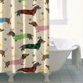 thumbnail image 4 of Colorful Funny Dachshund Shower Curtain 72"x84" ,Bathroom Decorative Shower Curtains Set with 12 Hooks,Modern Waterproof Washable Shower Curtain, 4 of 6