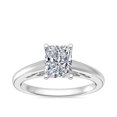 thumbnail image 1 of 1.00 T.C.W Radiant Shape Natural Diamond Latest Design Solitaire Wedding Ring for Ladies Solid 14K White Gold Size 8, 1 of 8