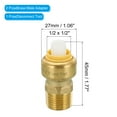 thumbnail image 2 of Uxcell 1/2 x 1/2 Inch Brass Male Adapter, 2 Pack Push-to-Connect Plumbing Fitting Straight Connector, 2 of 5