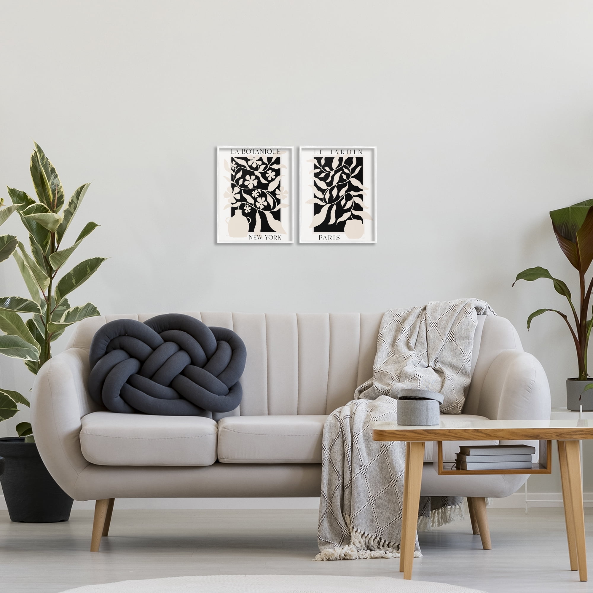 Stupell Industries New York & Paris Botanicals 2 Piece White Framed Giclee Art Set, design by Natalie Carpentieri