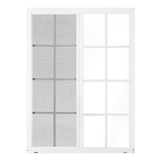 ventana corrediza con cuadricula blanca 90 x 120 cm (anchoxalto)