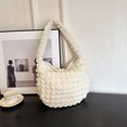 thumbnail image 1 of Bolso de mujer 2023 plisado Hobo Bag Soft Quilted Puff Girls Purse (Blanco), 1 of 8