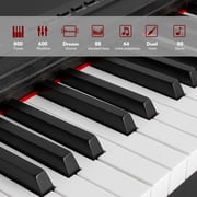 MUSTAR Weighted Digital Keyboard Piano 88 Keys Hammer Action with Stand, Bluetooth, Portable Case, Sustain Pedal (Black)
