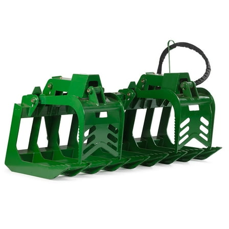Titan Attachments 72" Grade 50 Standard Series Root Grapple Bucket Fits John Deere Global Euro, Dual Cylinder Hydraulic Design