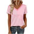 thumbnail image 5 of Zorckvet Womens Shirts Loose Fit Plus Size Blouses Casual Short Sleeve Round Neck Fashion Tops for Women, 5 of 5