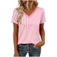 thumbnail image 5 of Camisetas Casuales de las Mujeres Impresas de Manga Corta con Cuello en V Blusa Cómoda para el Uso Diario Casual, 5 of 5