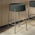 thumbnail image 3 of Amisco Clovis 30 In. Bar Stool - Charcoal Grey Polyester / Grey Metal, 3 of 7