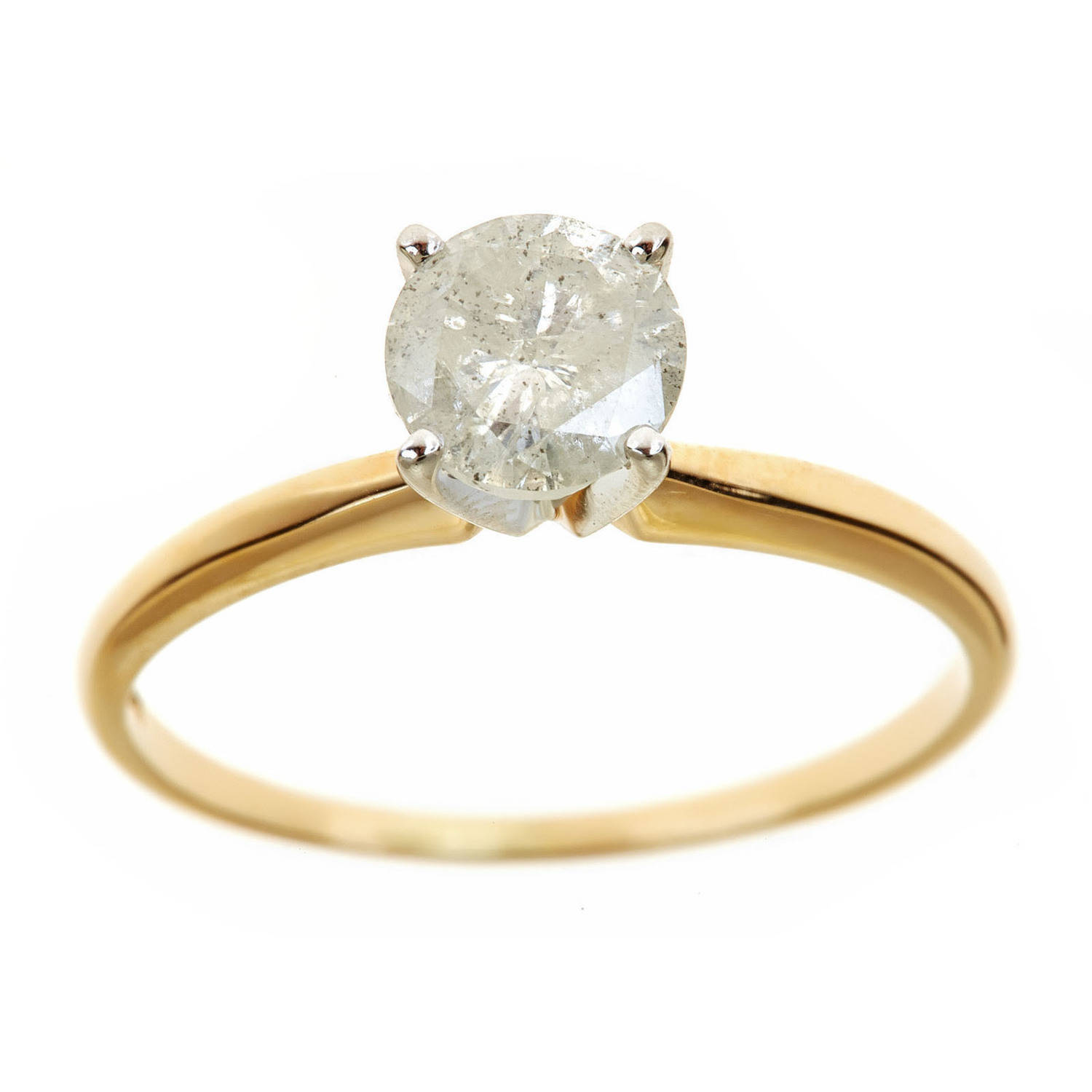 1.25 Carat T.W. Round White Diamond 14kt Yellow Gold Solitaire Ring, IGL certified by Generic