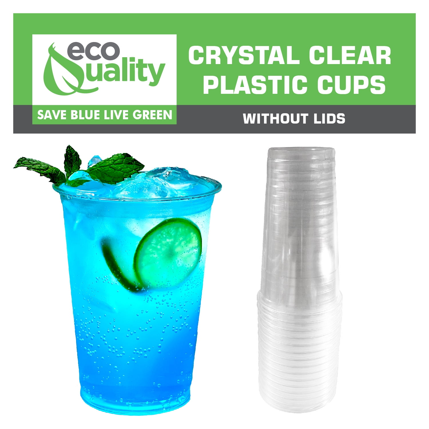 Plastic Cup PP Clear 500ml Ø9,4cm (50 Units)