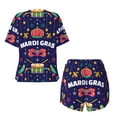thumbnail image 5 of Xecao Happy Mardi Gras print Swimsuit for women, Summer-ready, sporty style.Quick-dry fabric. Many sizes & colors., 5 of 9