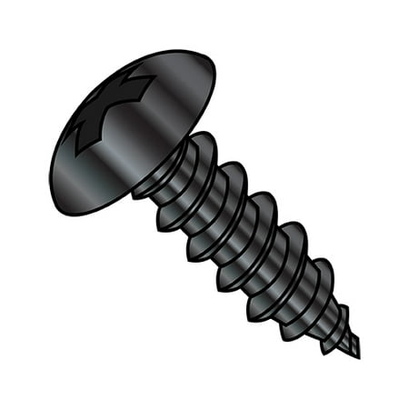 

6-18X1/2 Phillips Full Contour Truss Self Tapping Screw Type A Fully Threaded Black Oxide (Pack Qty 10 000) BC-0608APTB