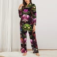 thumbnail image 2 of Gaeub Monstrous Cartoon Characters Women' Long-Sleeve Shirt and Full-Length Bottom Pajama Set Loungewear Soft Pjs Sleepwear Set-Small, 2 of 7