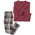 thumbnail image 1 of Atlas For Men - Set de Pijama Largo Cuadros para Hombre (Burdeos, Gris), 1 of 2