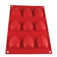 thumbnail image 2 of Excellante 1 Oz, Madeleine High Heat Silicone Baking Mold, 9 Cavities, Comes In Each, 2 of 2