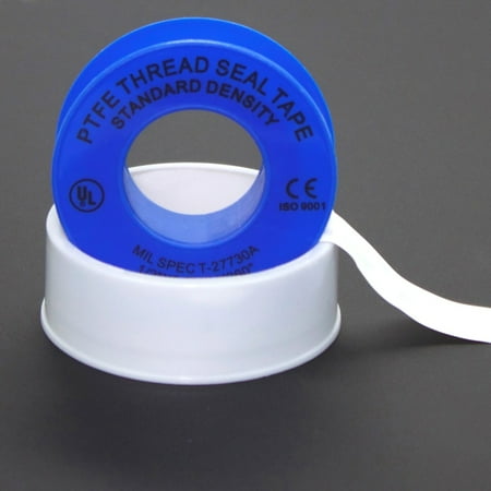WOD PTFE-35S Plumbers Pipe Teflon Thread Seal Tape - 1/2 inch x 260 inch (Case of 100 Rolls) - Leak Proof Sealant for Water, Gas, Oil, Most Chemicals, Hydraulic and High Pressure Lines