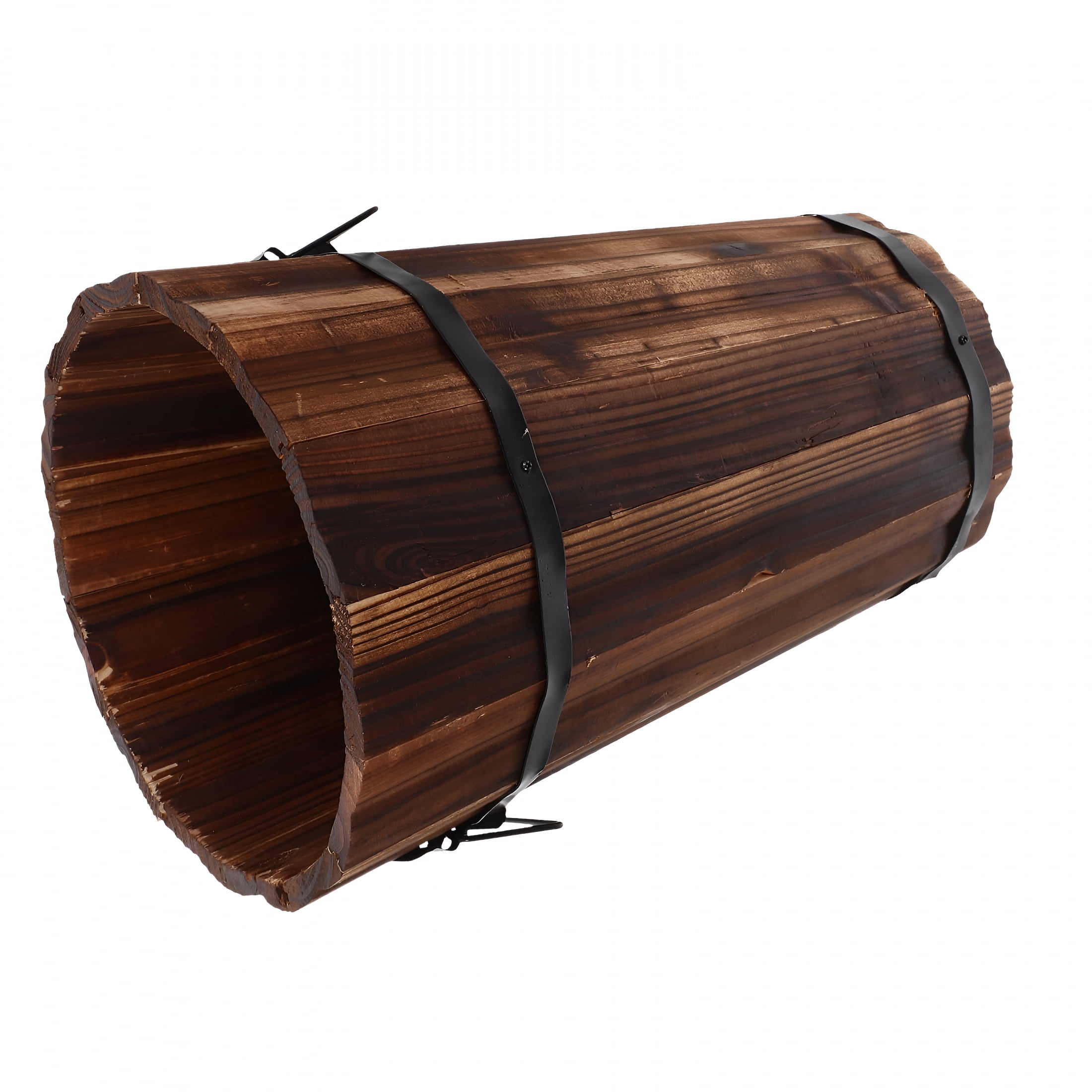ACDANC Rustic Style Wooden Trash Can Farmhouse Bathroom Trash Can Decor Bedroom Trash Can Wooden Bathroom Accessories Office Trash Can