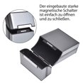 thumbnail image 4 of Aluminium Cigarette Cases [Set Of 2, Grey] Magnetized Lid, Elegant Design Aluminium Cigarette Box, 4 of 5