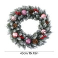 thumbnail image 2 of Darzheoy Christmas Garland 16 inch Artificial Green Plants for Home Decoration Window Door Hanging Wreath Festive Holiday Decor Indoor and Outdoor Setup, 2 of 6