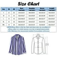 thumbnail image 3 of Hpapadks Mens Shirts Summer Casual Fall Striped Print Lapel Long Sleeve Blouse with Pockets Loose Dress Shirts for Men Red XL, 3 of 7