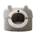 thumbnail image 1 of Cama para gatos para gatos de interior, cueva para gatos con almohada acolchada lavable extraíble, cueva para gatos suave y acogedora, casa para gatos S Sunnimix Cama nido, 1 of 8