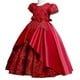thumbnail image 5 of Vestido de princesa bordado de satén largo para niñas europeas y americanas de tamaño mediano y grande, 5 of 5