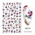 thumbnail image 1 of Abstract Face Nail Stickers Flower Leaf Butterfly Letter Color Block Decals Gel Polish Sliders Summer Spring Decor, 1 of 3
