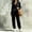 Solid color, variant on Aimik Womens 2 Piece Outfits Velour Drape Neck Long Sleeve Top and Jogger Pants Set Winter Fall Casual Lounge Sets for Women