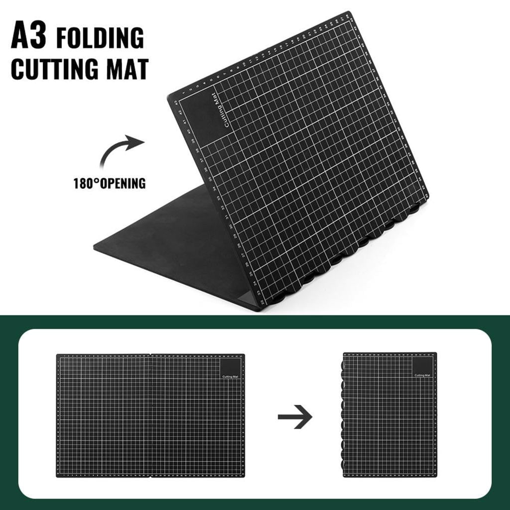 Giaone 2Pieces Waterproof Foldable Rotating Cutting Mat Folding Work Mat Suitable for Jewelry Craft Applications